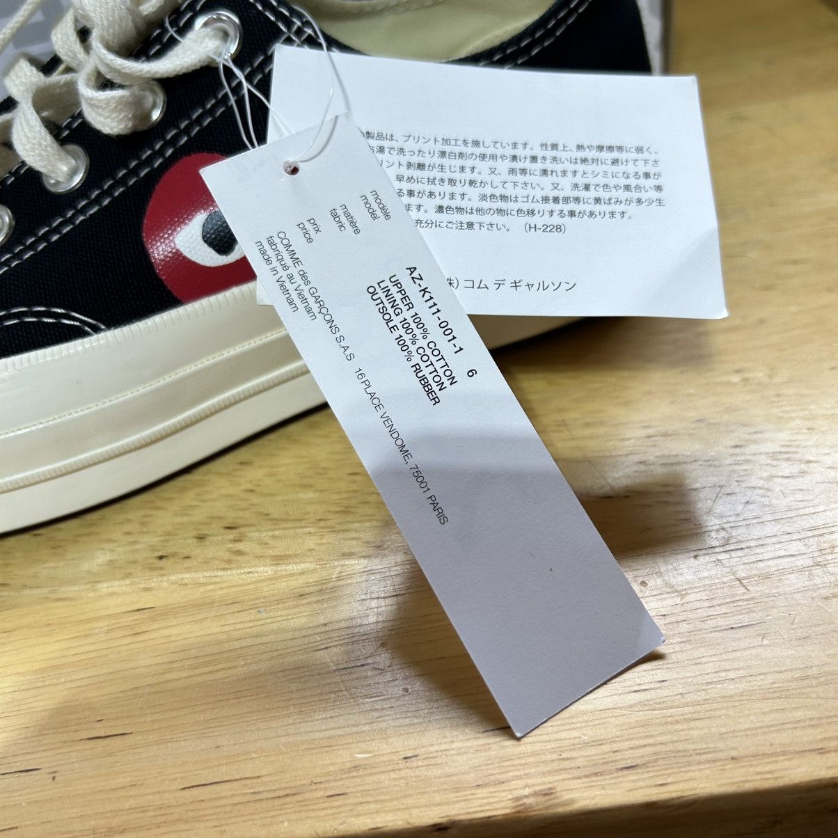 Comme des Garcons PLAY × Converse Converse Comme de Garcons Low Top Chuck 70 CDG OX Size 8 NEW Size US 8 / IT 38 - 10 Thumbnail