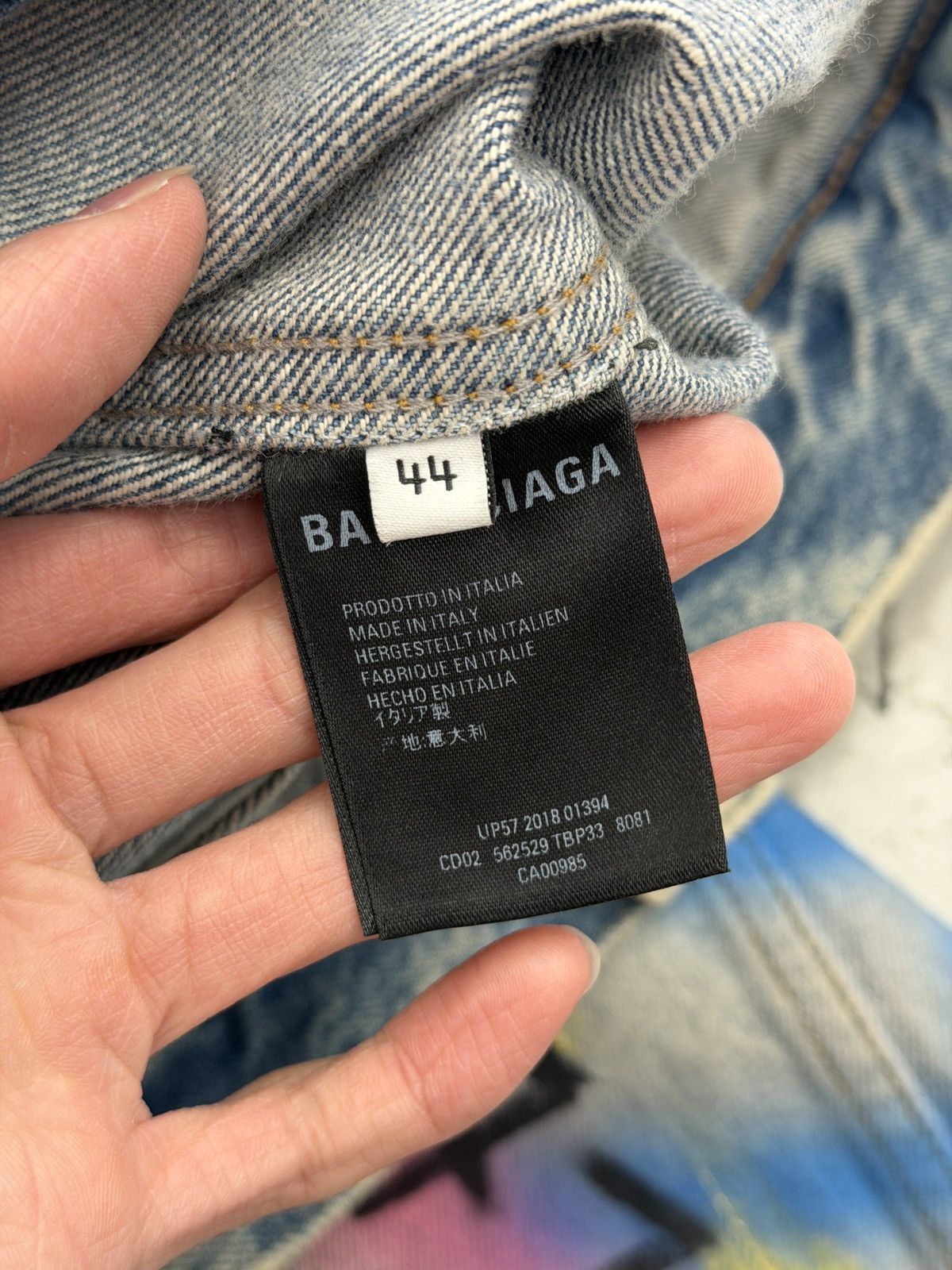 Balenciaga SS19 GRAFFITI DENIM JACKET Size US M / EU 48-50 / 2 - 9 Thumbnail