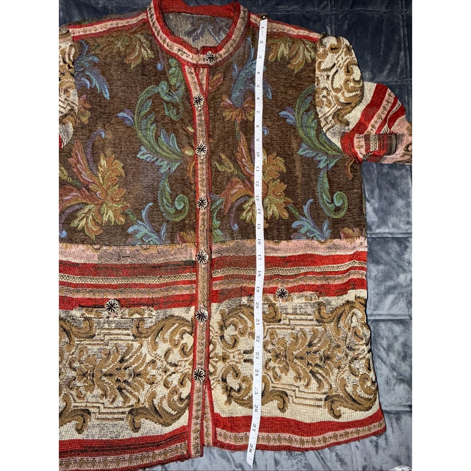 Other Women's Jacket Sz 10? Tapestry Multi Boho Hippie Festival Size XL / US 12-14 / IT 48-50 - 7 Thumbnail