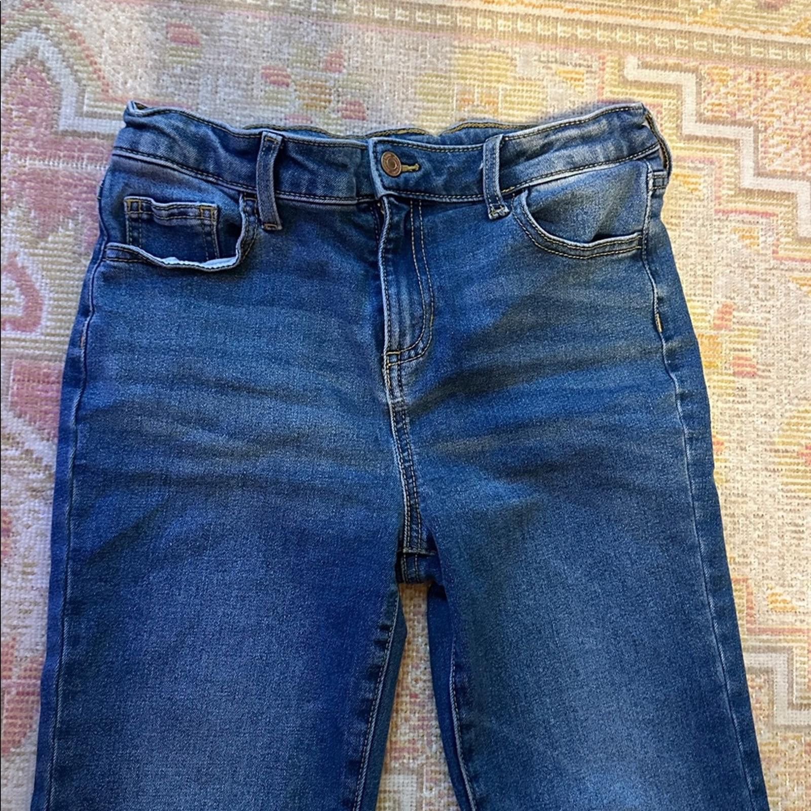 Other Jumping Beans Dark Flare Jeans 12 Girls Adjustable Waist EUC Size 24" / US 00 / IT 34 - 2 Thumbnail