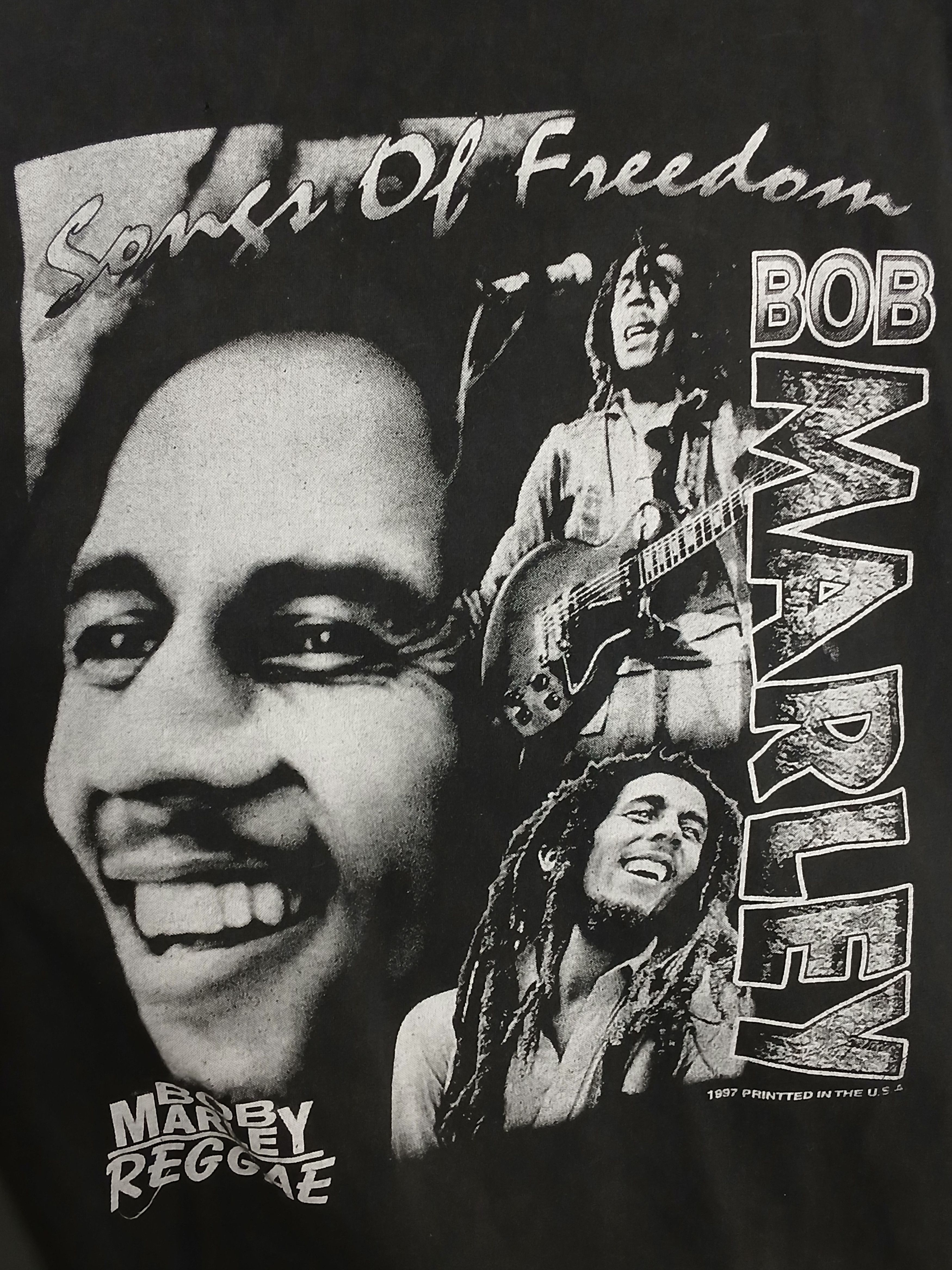Bob Marley × Vintage Vintage 1997 Bob Marley Songs Of Freedom T-Shirt Size US L / EU 52-54 / 3 - 4 Thumbnail