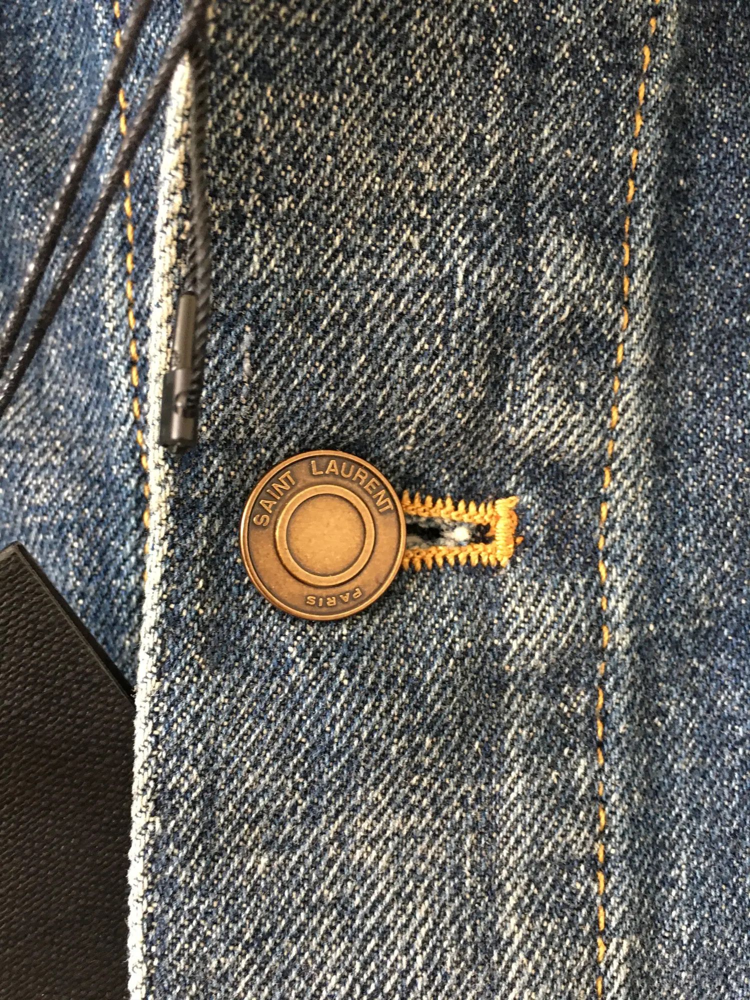 Saint Laurent Paris FINAL DROP / Denim Jacket Dark Washed Size US M / EU 48-50 / 2 - 4 Thumbnail