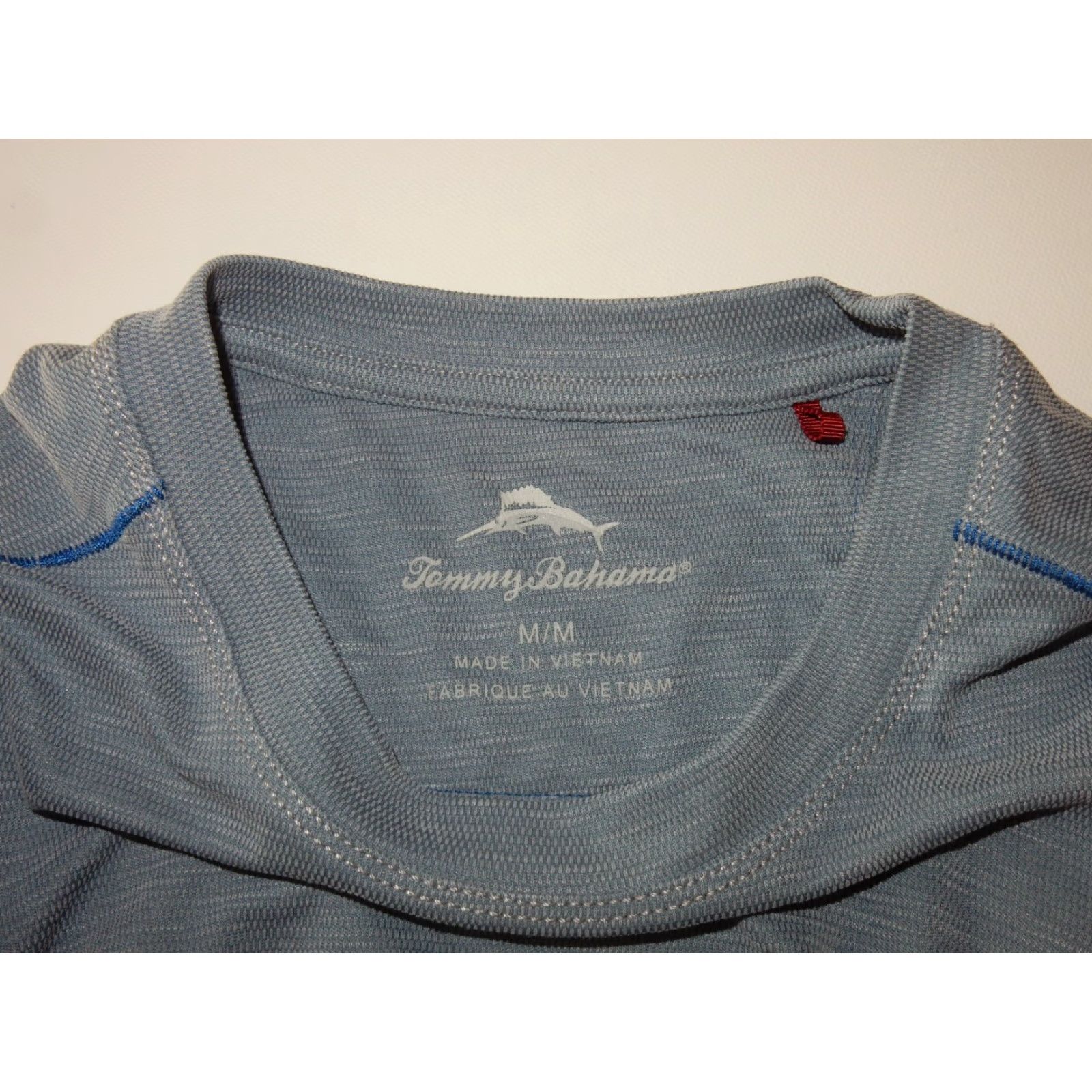 Tommy Bahama Tommy Bahama Men's T-Shirt Size M Blue Short Sleeve Tencel Blend Solid Shirt Mens Size US M / EU 48-50 / 2 - 4 Thumbnail