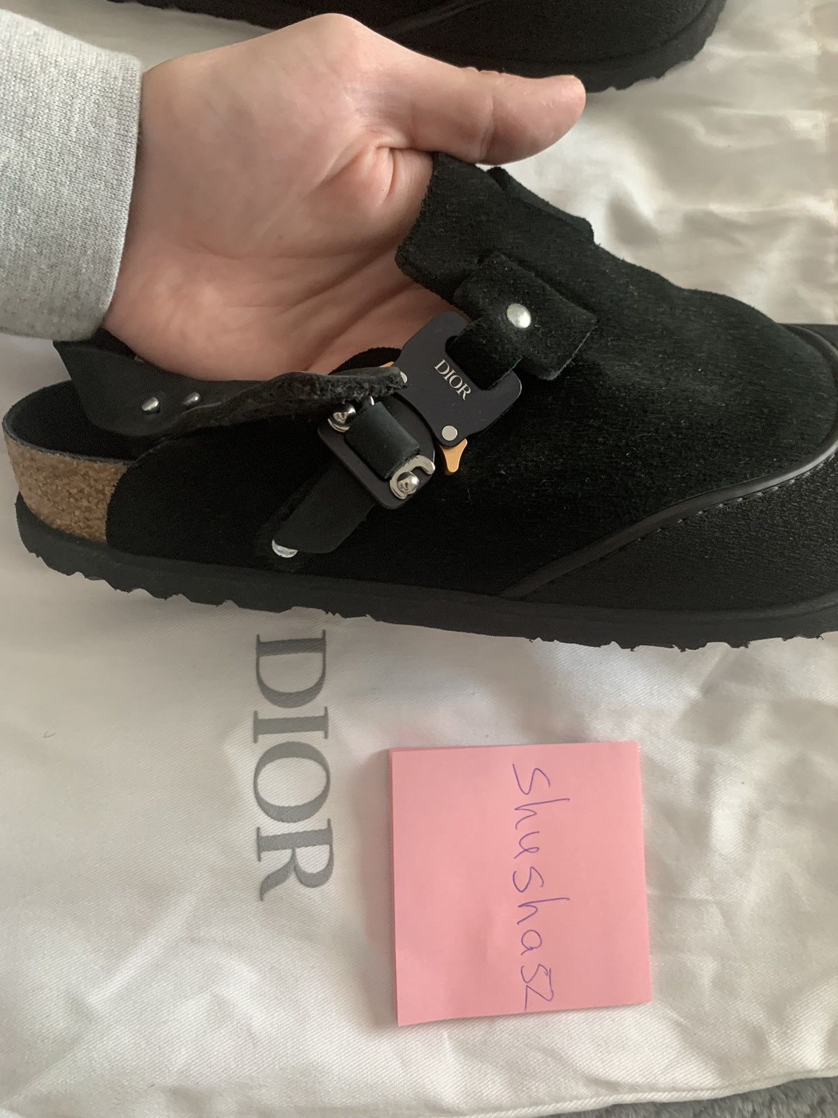 Birkenstock × Dior Dior by Birkenstock Tokio Mule Black Size US 9 / IT 39 - 3 Thumbnail