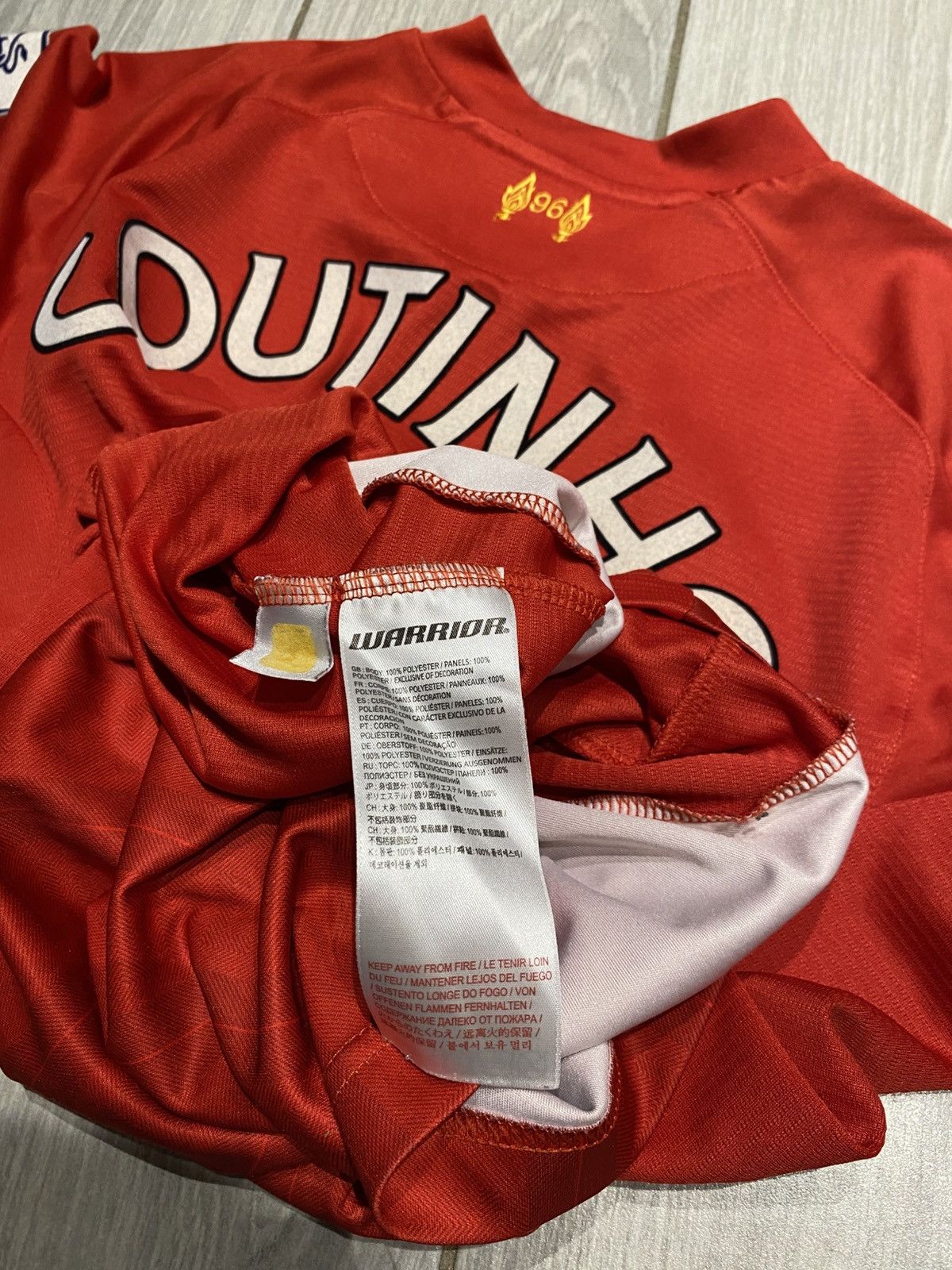 Warrior football jersey Liverpool Coutinho Vintage Warrior junior Size US XXS / EU 40 - 6 Thumbnail