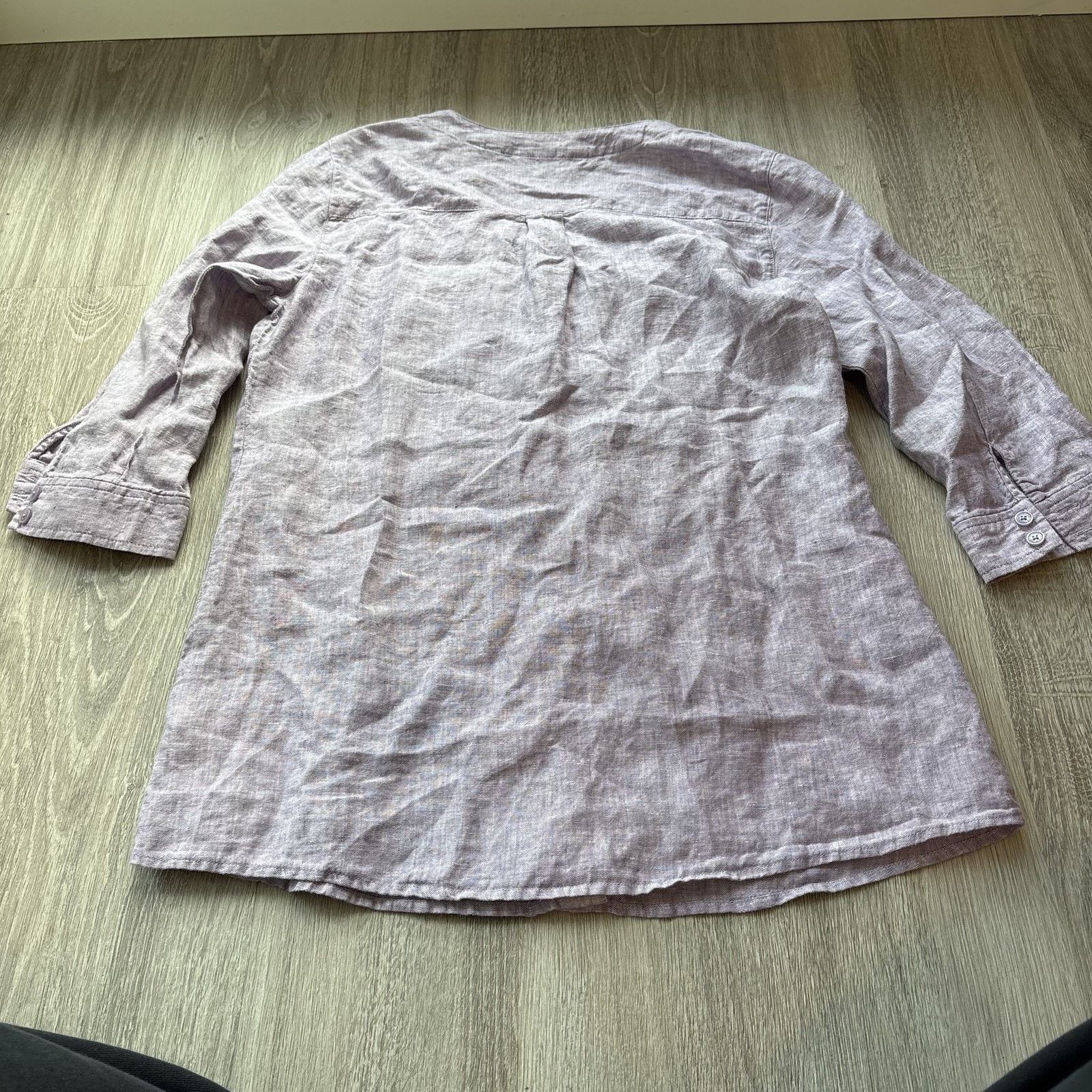 Orvis Orvis Women's 100% Linen Tunic Shirt Small Gray Button Fron Size US S / EU 44-46 / 1 - 8 Thumbnail