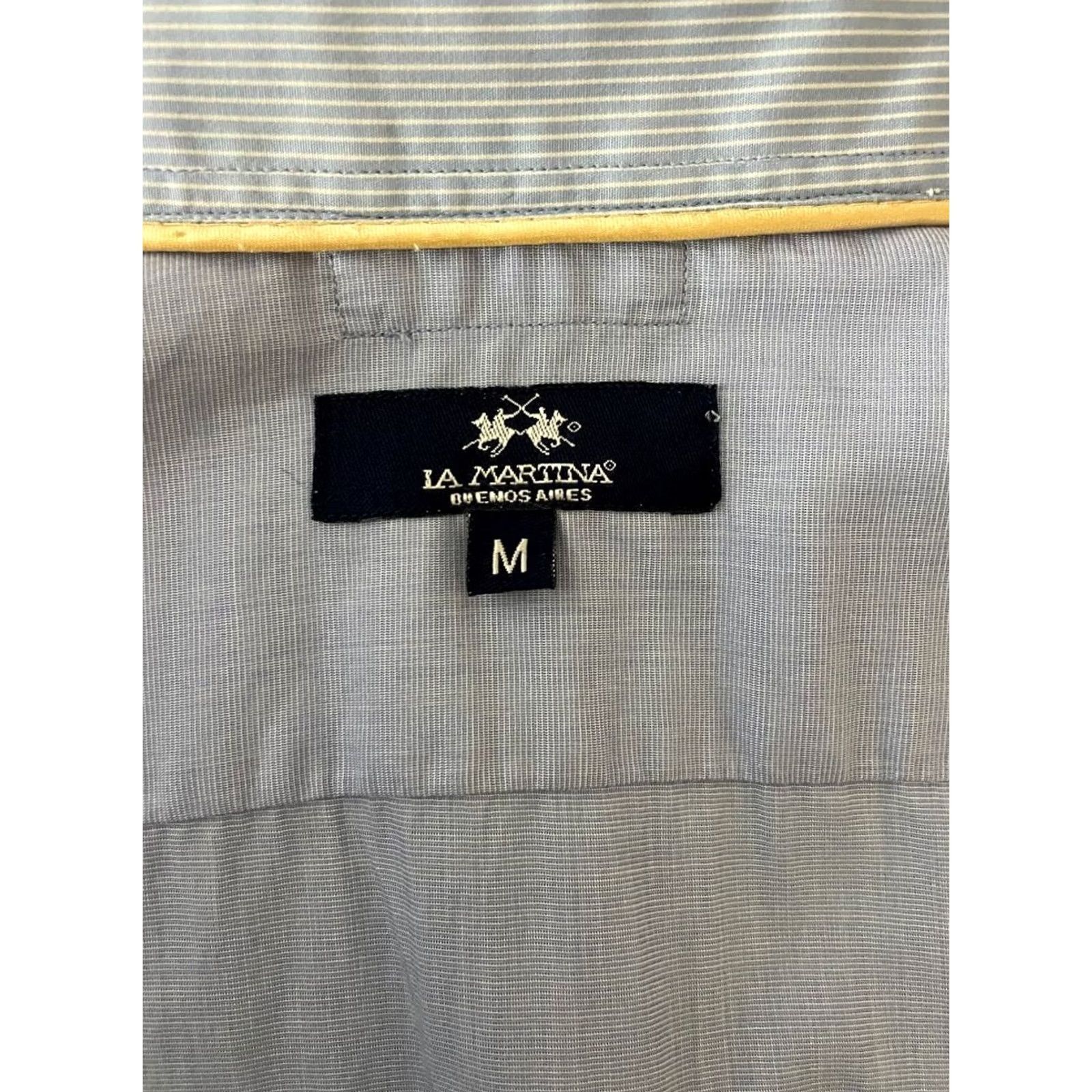 La Martina La Martina Blue Regular-Fit Casual Shirt M Button-Up Long Sleeve Embroidered Cotton Mens Size US M / EU 48-50 / 2 - 3 Thumbnail