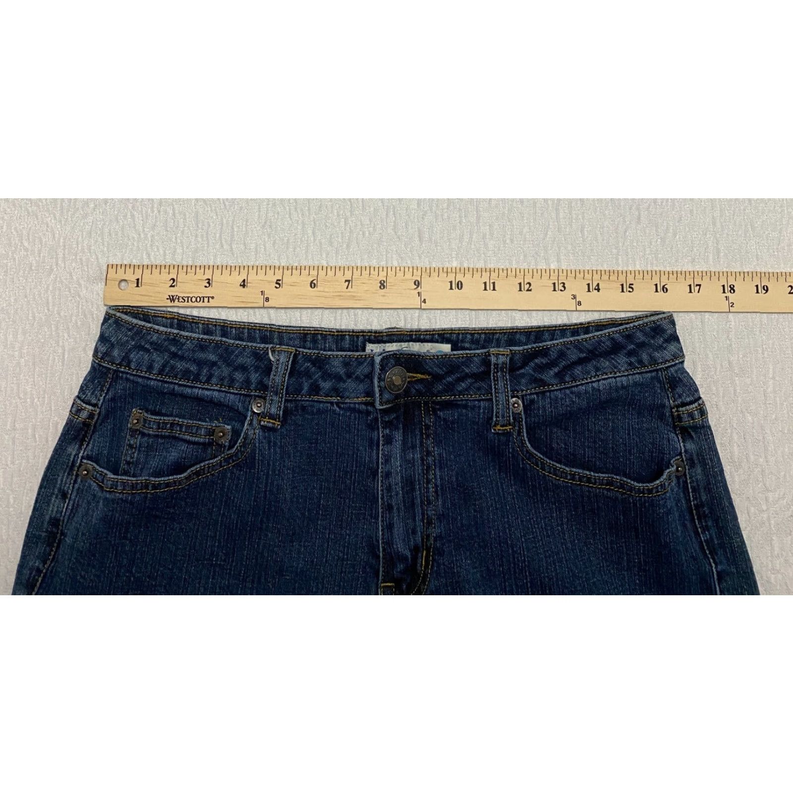 Vintage VINTAGE L.A. Blues Melrose Jeans 9 M High Rise Boot Cut Stretch 32×32 Blue Denim Cotton Spandex 5-Pocket Womens Jeans Size 24" / US 00 / IT 34 - 5 Thumbnail