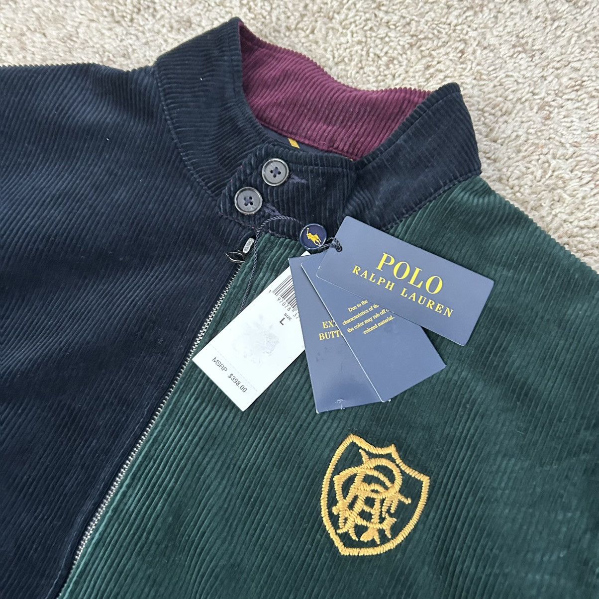 Polo Ralph Lauren × Ralph Lauren Ralph Lauren Crest Corduroy Fun Jacket Size US L / EU 52-54 / 3 - 2 Thumbnail