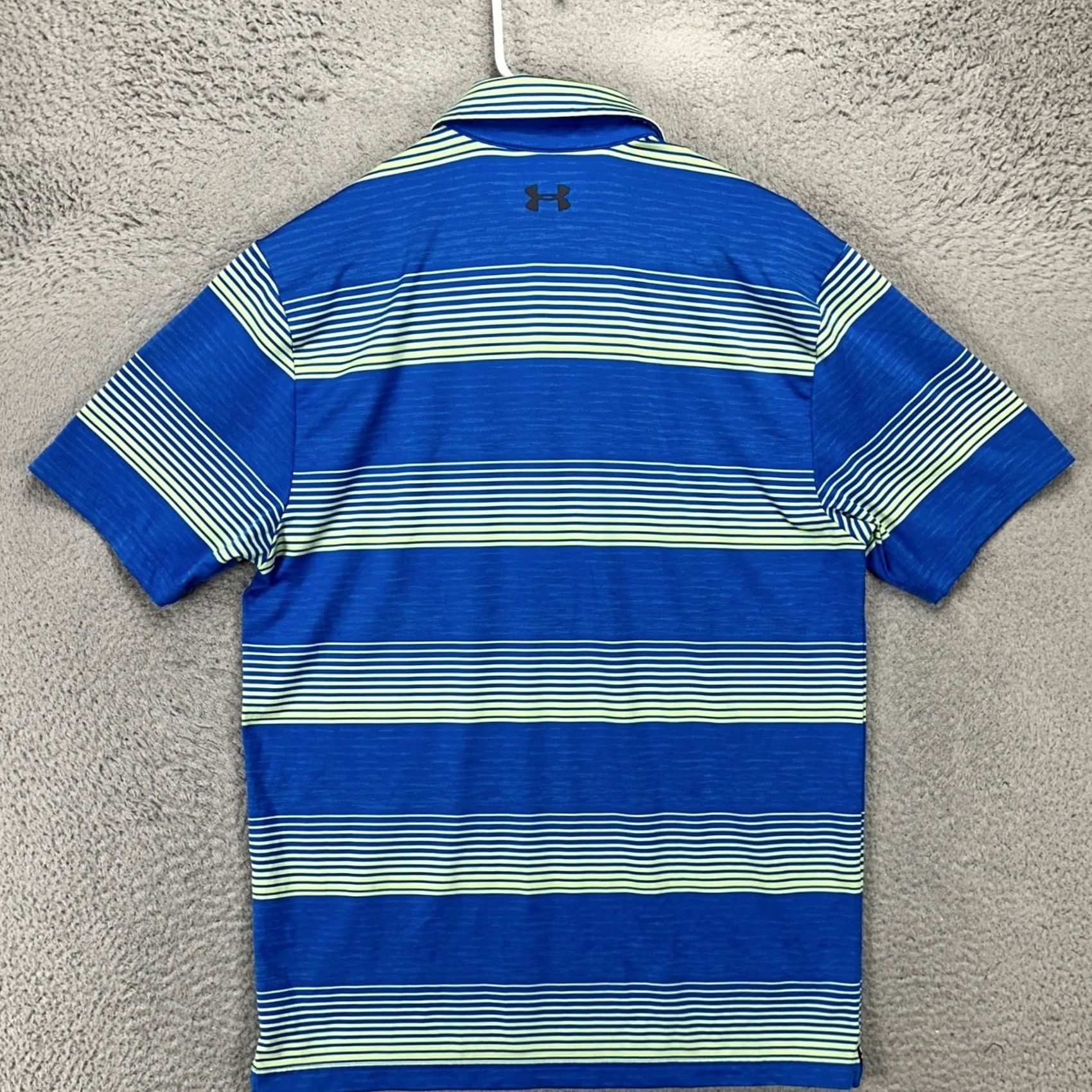 Under Armour Under Armour Heat Gear Shirt Golf Polo Mens Medium Blue Stripes Rugby Athletic Size US M / EU 48-50 / 2 - 3 Thumbnail