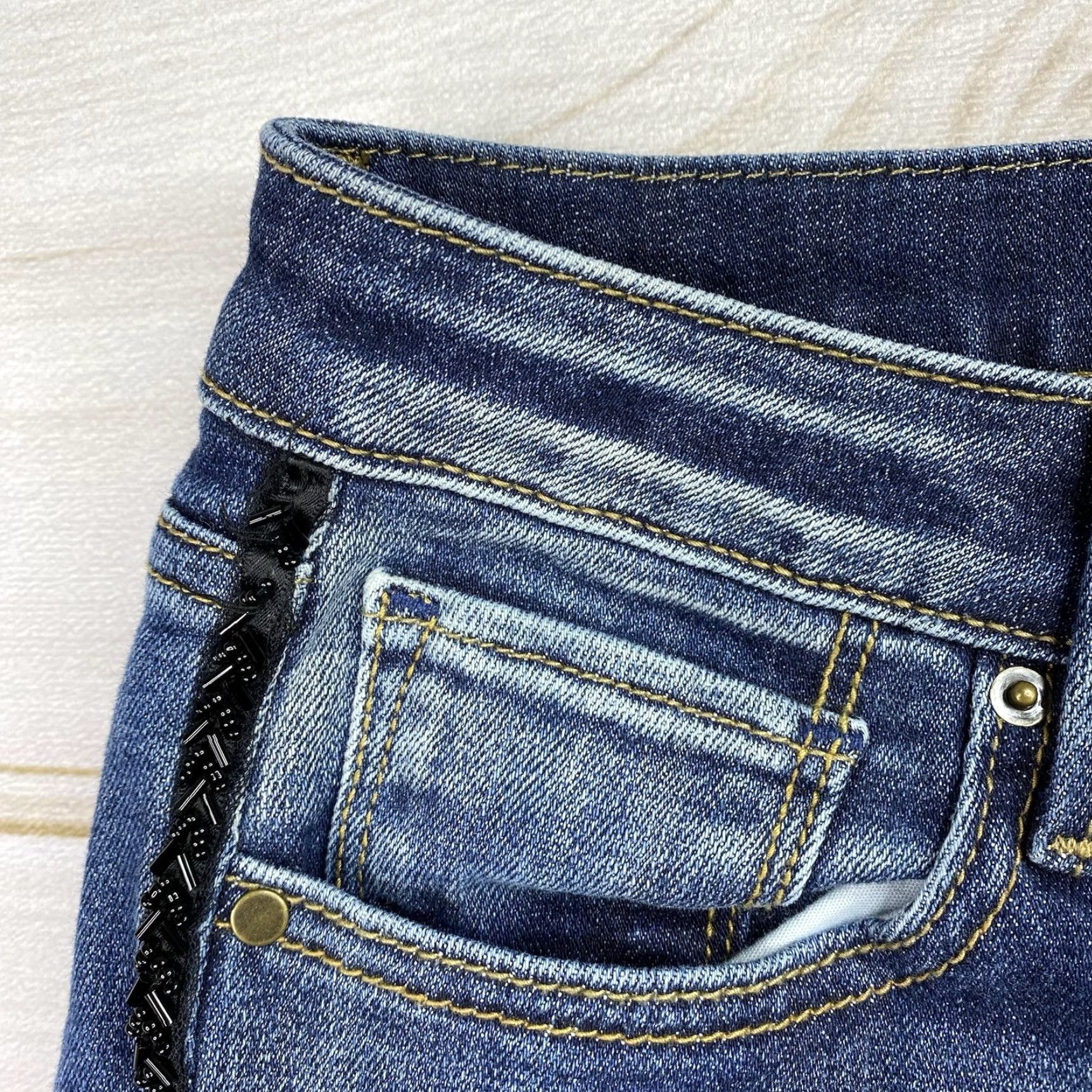 Vintage Driftwood Jackie Jeans Womens Skinny Jeans Denim Dark Wash 26 Stretch High Rise 5-Pocket Blue Cowboy Vintage No N/A Size 26" / US 2 / IT 38 - 6 Thumbnail