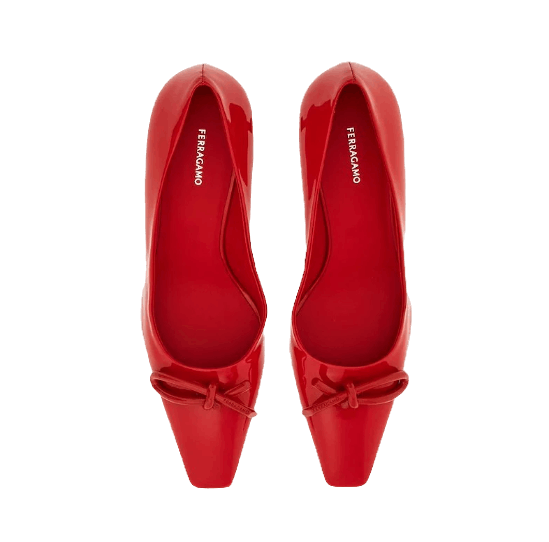 Salvatore Ferragamo o1s1rm0924 Asymmetric Bow Pumps in Red Size US 5.5 / IT 35.5 - 5 Thumbnail