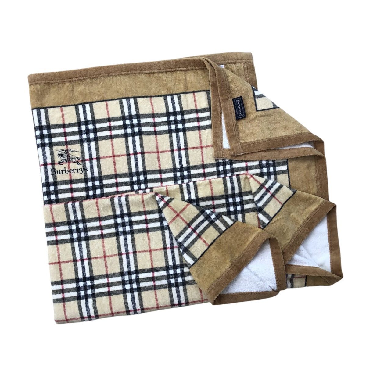 Burberry Vintage Burberrys Nova Check Blanket Sheet 100% Cotton Size ONE SIZE - 1 Thumbnail