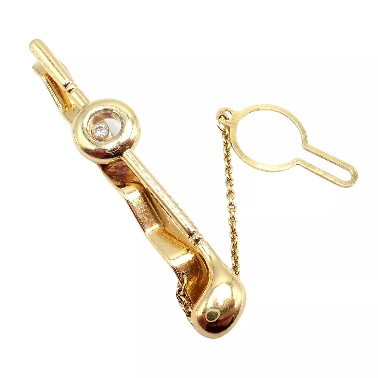 Chopard 18k Yellow Gold Happy Diamond Golf Club Tie Clip Size ONE SIZE - 1 Thumbnail