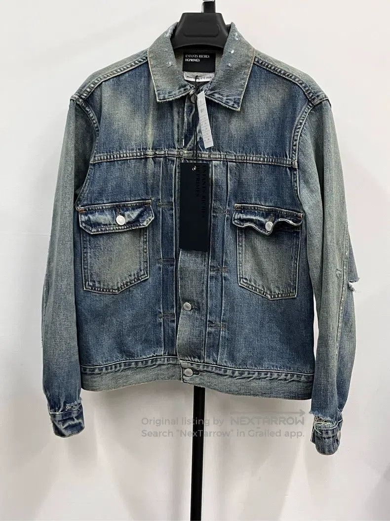 Enfants Riches Deprimes Enfants Riches Deprimes Blue Fringe Mud-Dyed Distressed De Size US M / EU 48-50 / 2 - 1 Thumbnail