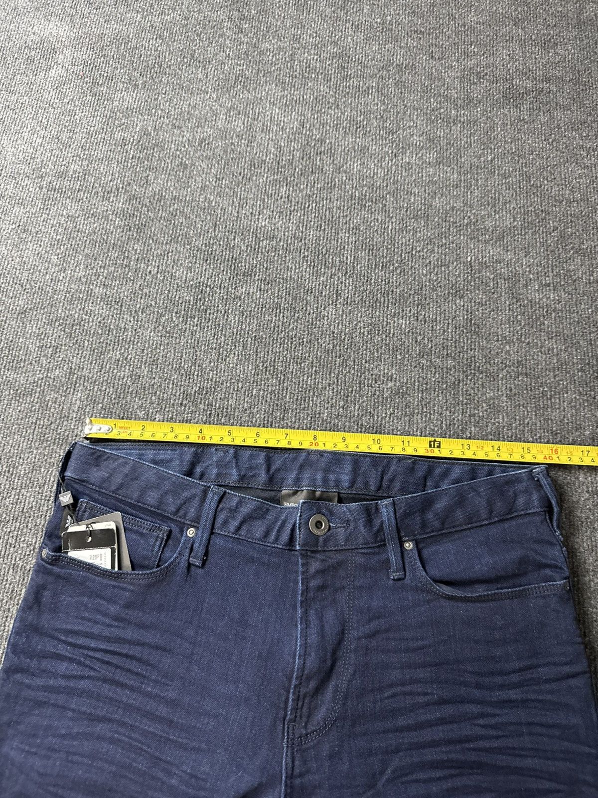 Emporio Armani NWT 00s Luxury Emporio Armani J06 Slim Fit Jeans Dark Blue Size US 30 / EU 46 - 16 Thumbnail