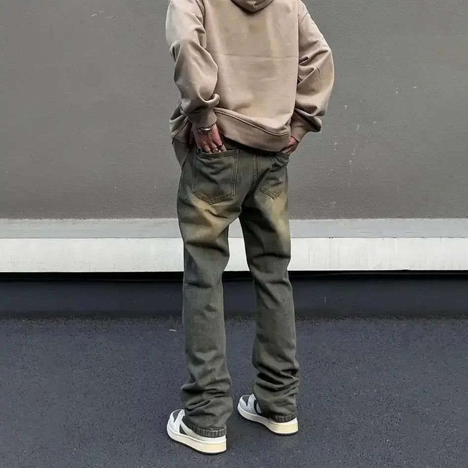 Japanese Brand Slim Jeans Men Street Vintage Washed-out Skinny Size US 32 / EU 48 - 5 Thumbnail