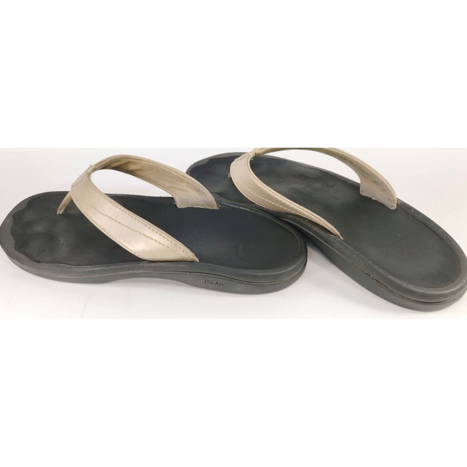 Olukai OluKai Flip Flop Womens Beige Ohana Sandals Flops Thong Toe Post Brown Size Women Size US 9 / IT 39 - 5 Thumbnail