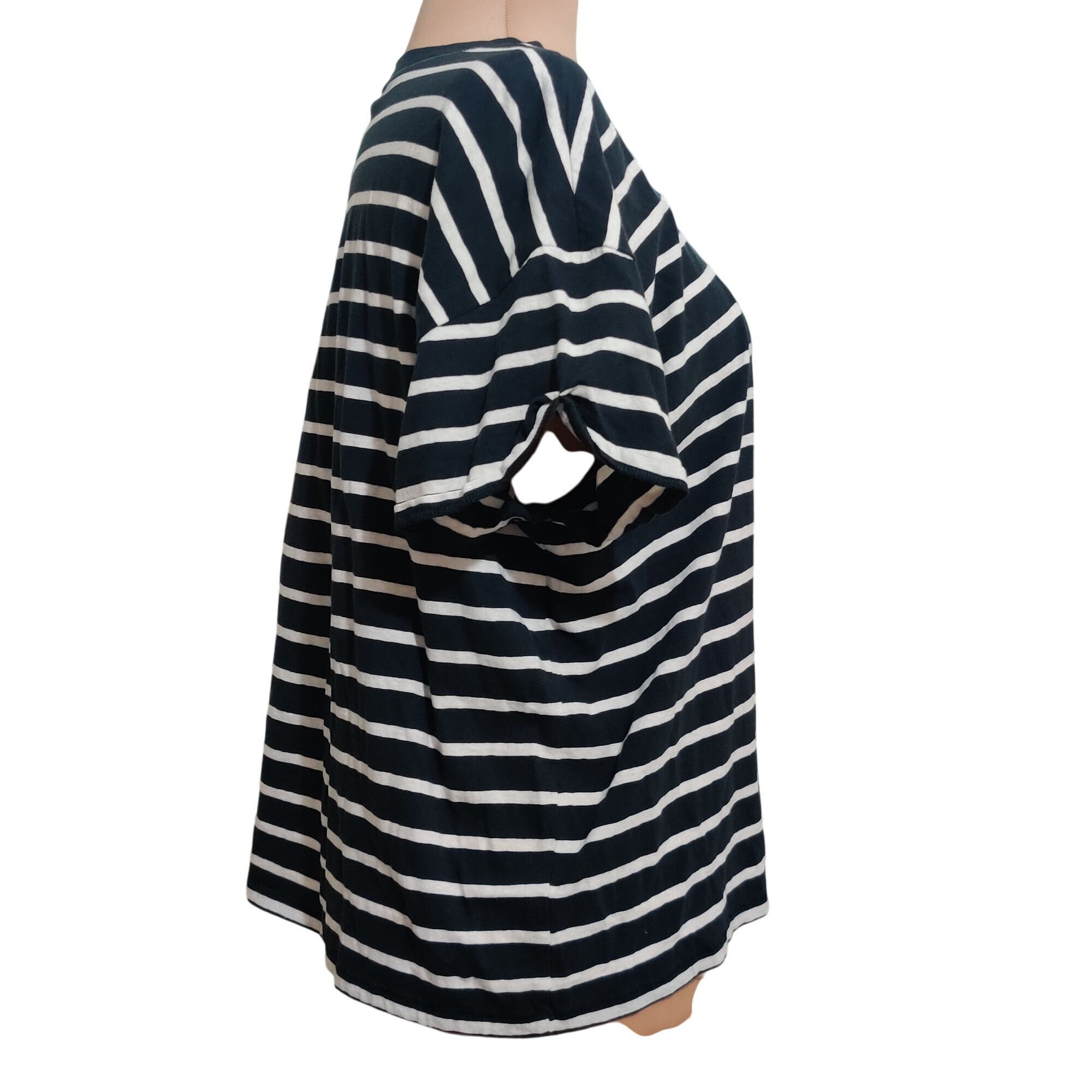 Other Free Assembly XXL Striped T-Shirt Black White Boxy Fit Soft Size XXL / US 16-18 / IT 52-54 - 3 Thumbnail