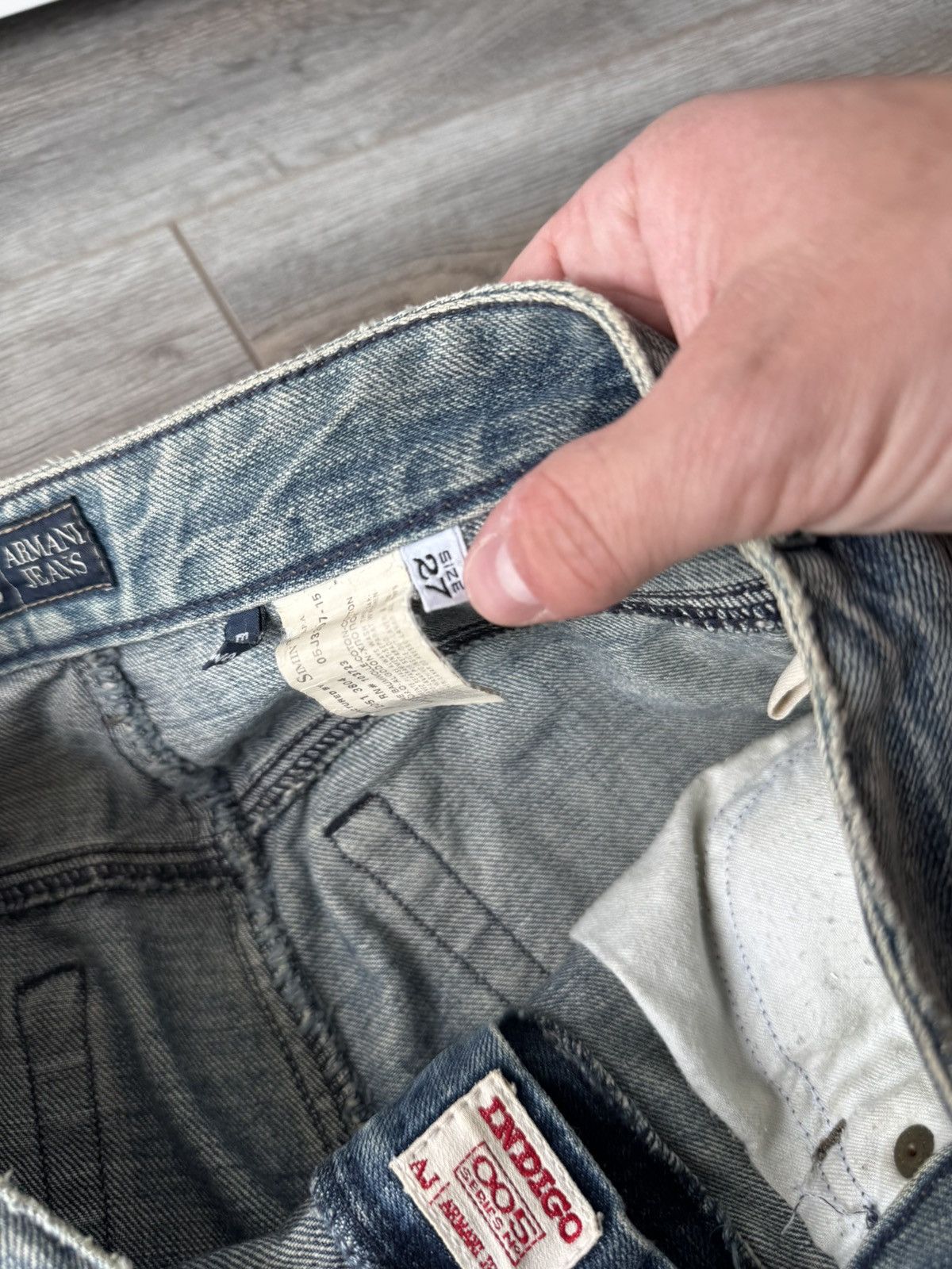 Armani Vintage Armani Jeans Y2k Bootcut Distressed Womens Jeans Size 27" / US 4 / IT 40 - 13 Thumbnail