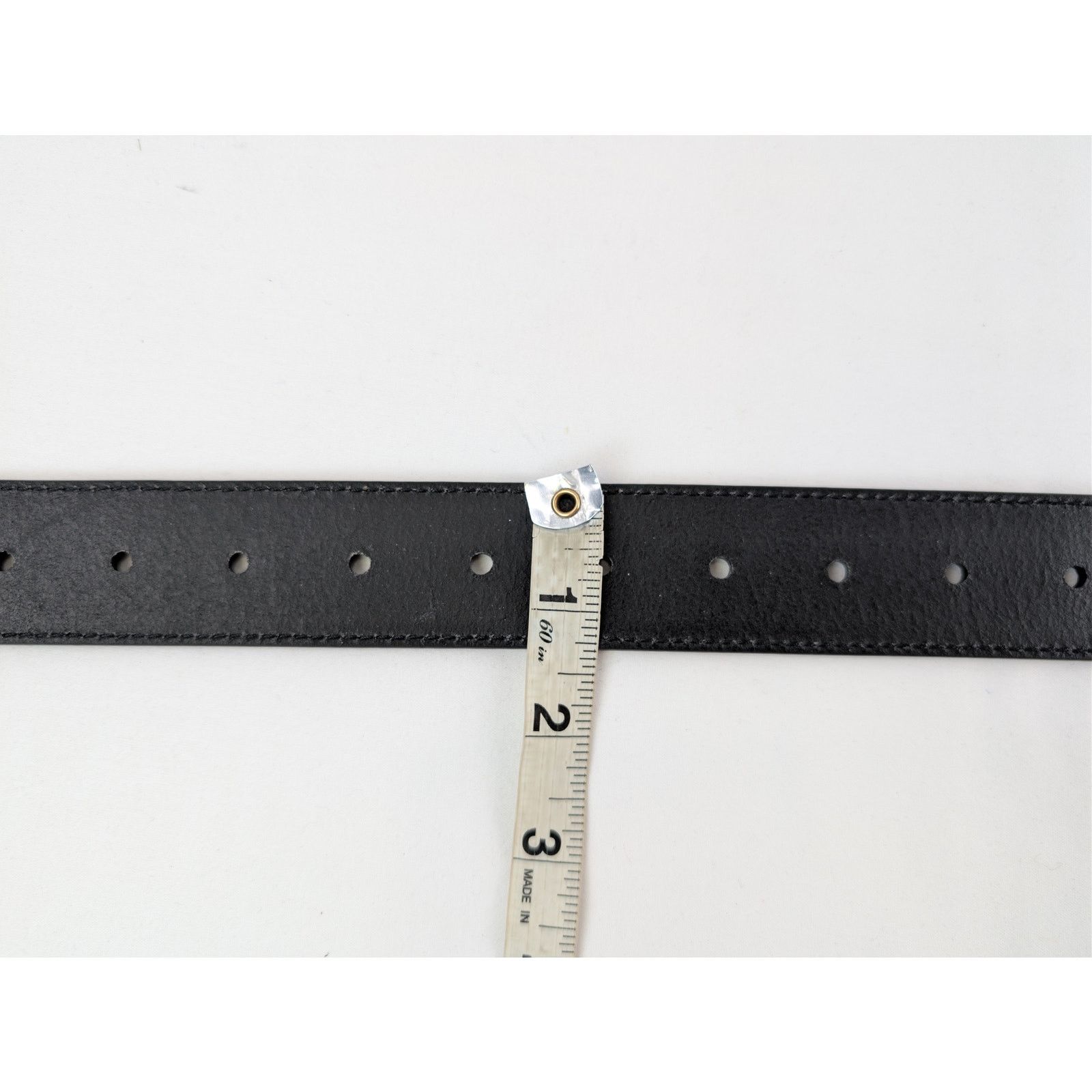Balenciaga o1rshd1 Q:2 / Size: 85 / Vegetal Calf Half Moon Belt Black Size 34 - 15 Thumbnail