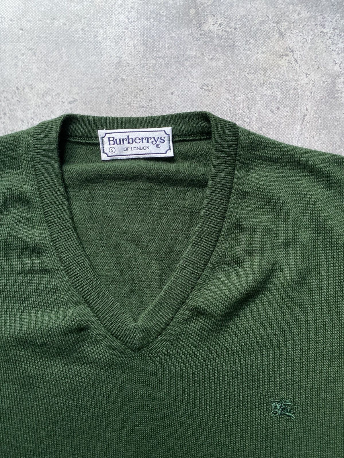 Burberry Vintage 90s Burberrys London Sweater V-Neck Old Money Style Size US L / EU 52-54 / 3 - 2 Thumbnail