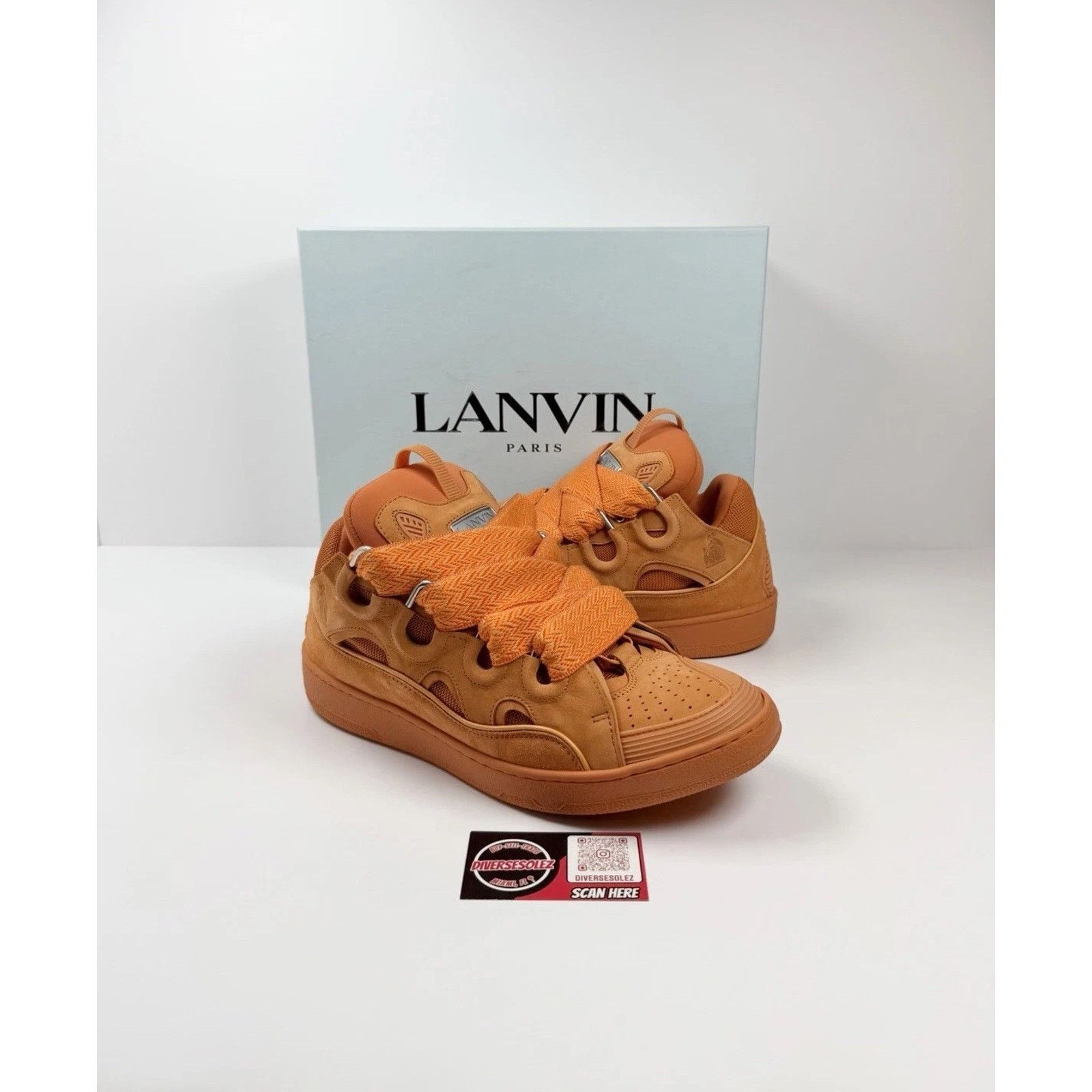 Lanvin Size 13- Lanvin Curb Mango Orange Sneakers NEW/RETAIL $1K Size US 13 / EU 46 - 1 Thumbnail