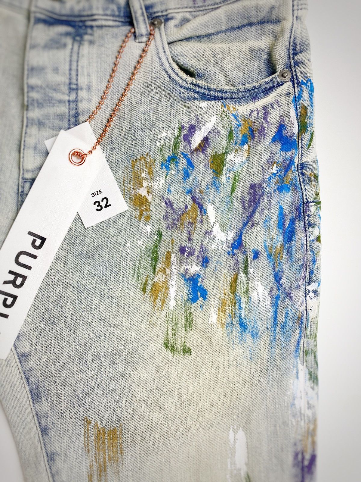 Purple Brand PURPLE BRAND Paint Splatter 32 Style P004 Slim Boot Jeans Size US 32 / EU 48 - 6 Thumbnail