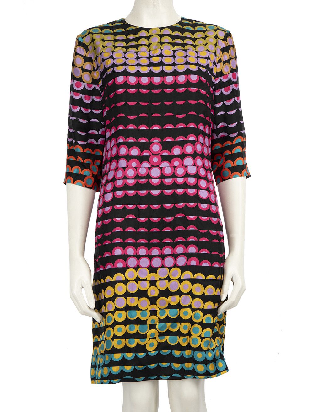 Silk Polkadot Knee-Length Dress