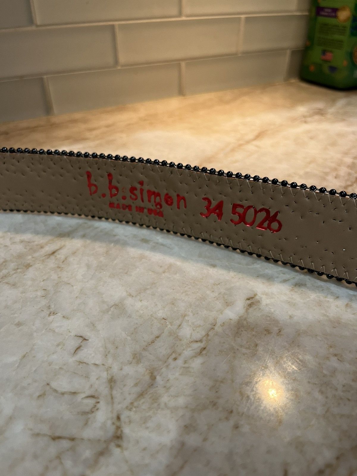 B.B. Simon Bb Simon belt Size 34 - 4 Thumbnail