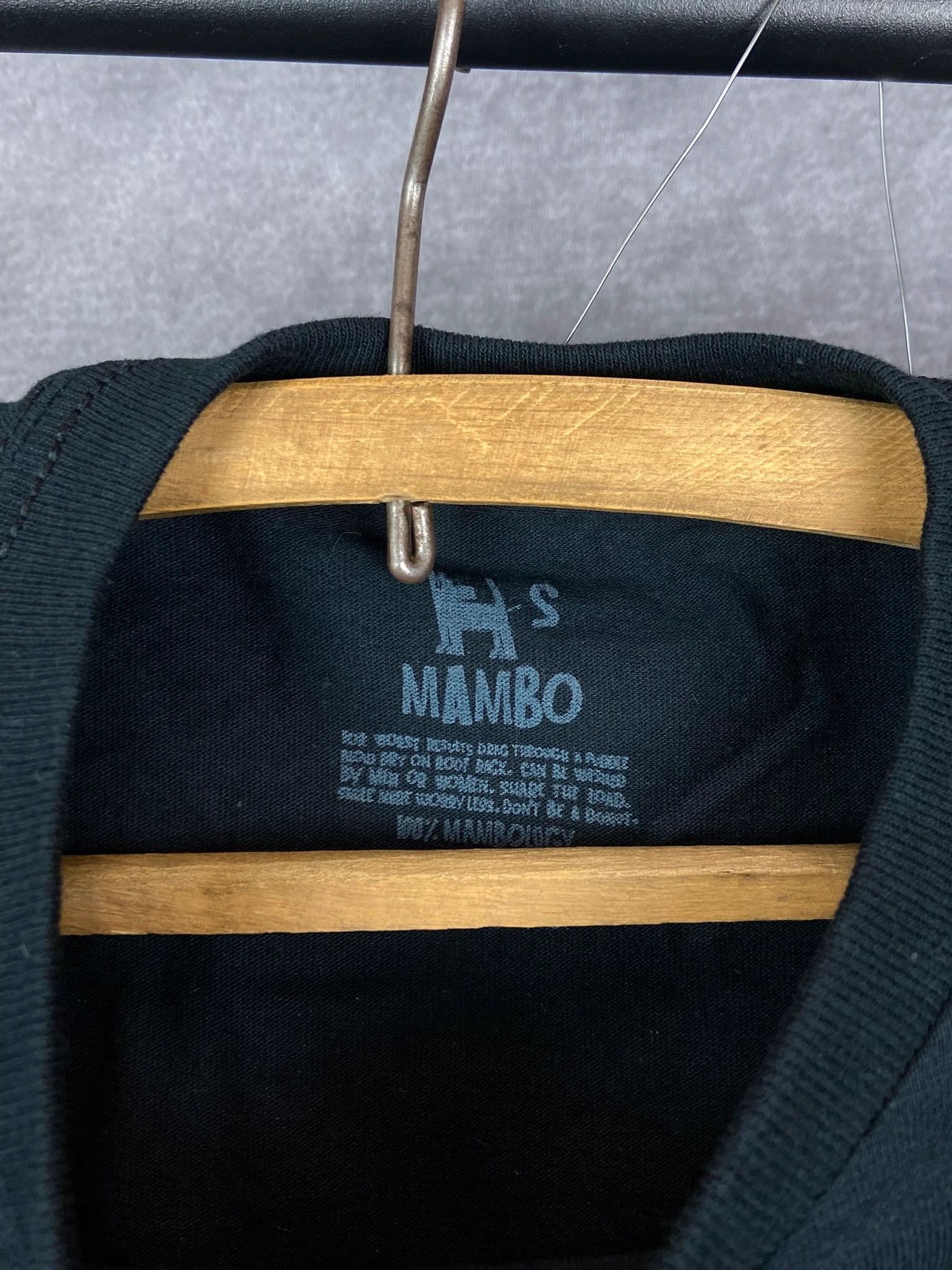 Mambo Mambo T-Shirt Black Mini Embroidered Logo Back Print Size US S / EU 44-46 / 1 - 3 Thumbnail