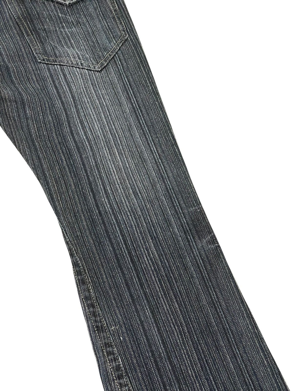 Japanese Brand Flare Jeans Ikka Pinstriped Denim Boot Cut 2🟦2 Size US 31 - 7 Thumbnail