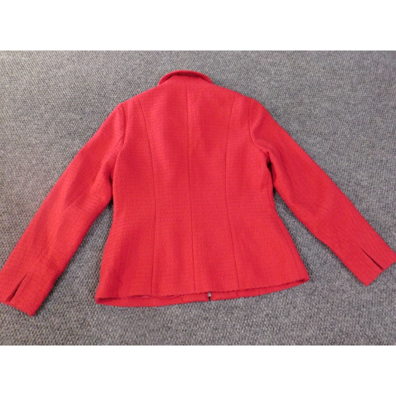 Coldwater Creek ColdWater Creek Jacket Womens 6 Pink Zip Knit Lined Acrylic Zip Closure Winter Casual Regular Fit Size M / US 6-8 / IT 42-44 - 7 Thumbnail