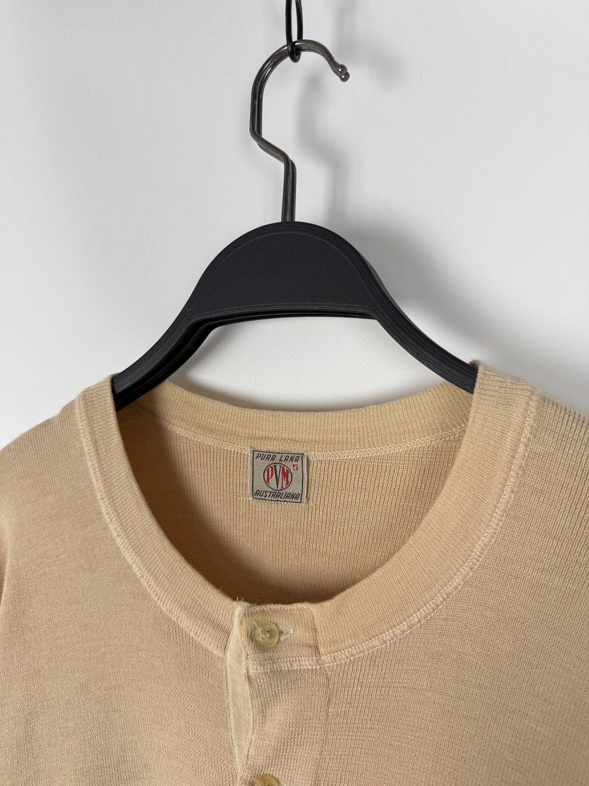 Vintage 40s 50s Vintage Italian PVM Pure Australian Wool Henley Size US XL / EU 56 / 4 - 4 Thumbnail