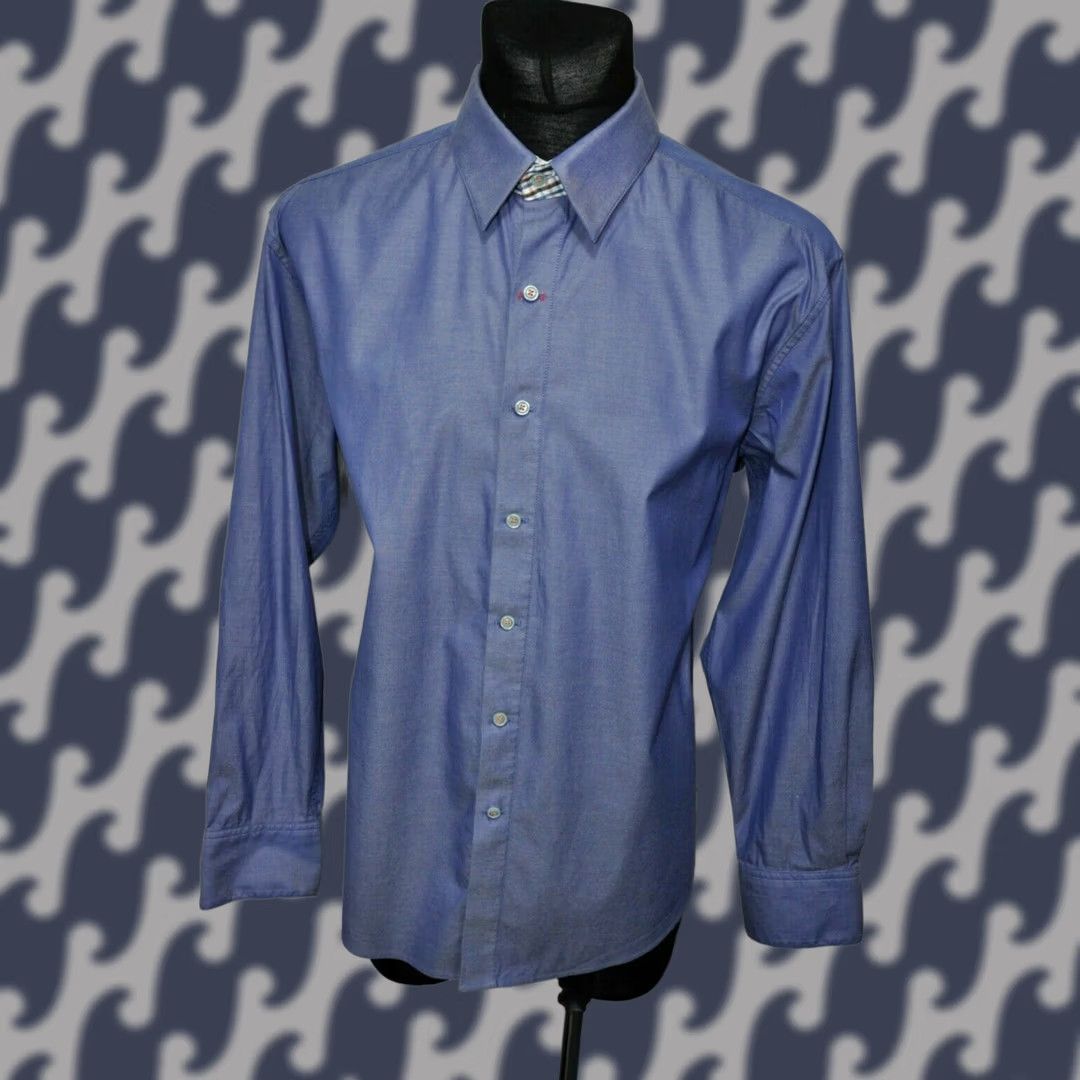 Robert Graham Robert Graham X Collection Blue Long Sleeve Shirt XL/TG Men Size US XL / EU 56 / 4 - 1 Thumbnail
