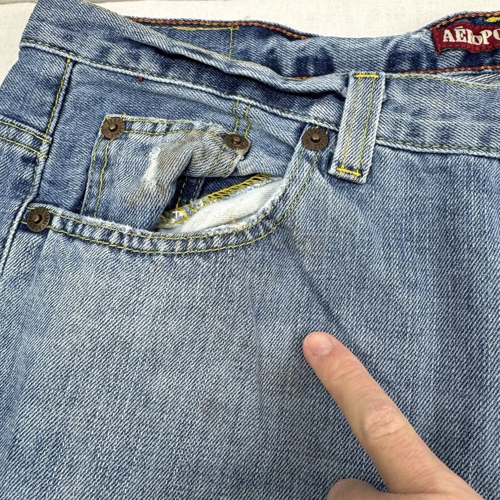 Vintage VINTAGE Aéropostale Jeans Men 36x34 Baggy Relaxed Punk Grunge Hipster 90s Jeans Mens Size US 36 / EU 52 - 5 Thumbnail