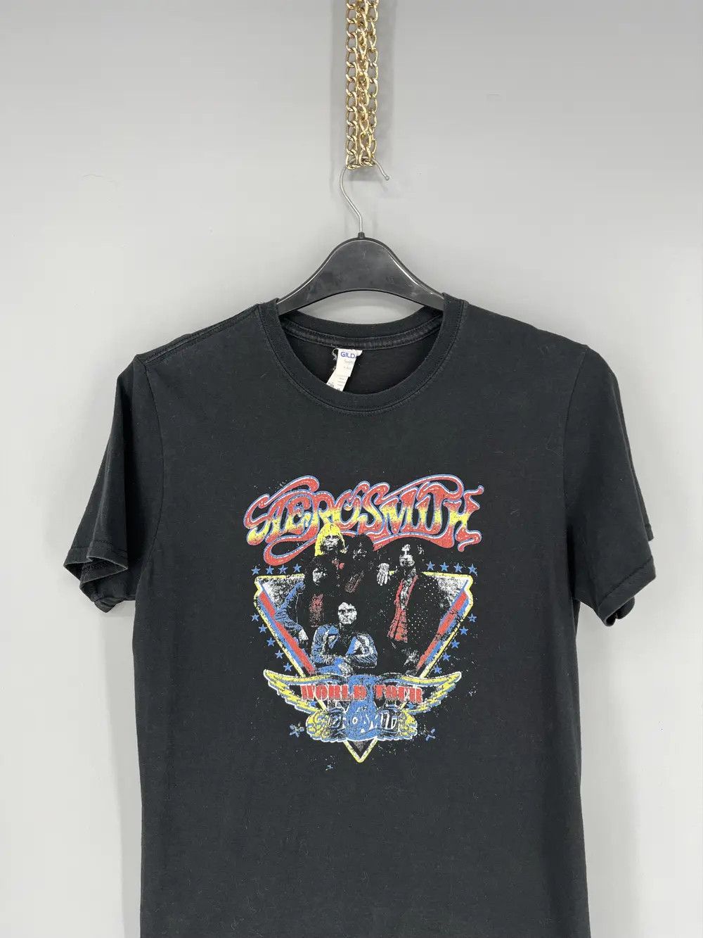 Band Tees 00s Vintage Aerosmith World Tour T-Shirt Band Rock Streetwea Size US M / EU 48-50 / 2 - 6 Thumbnail