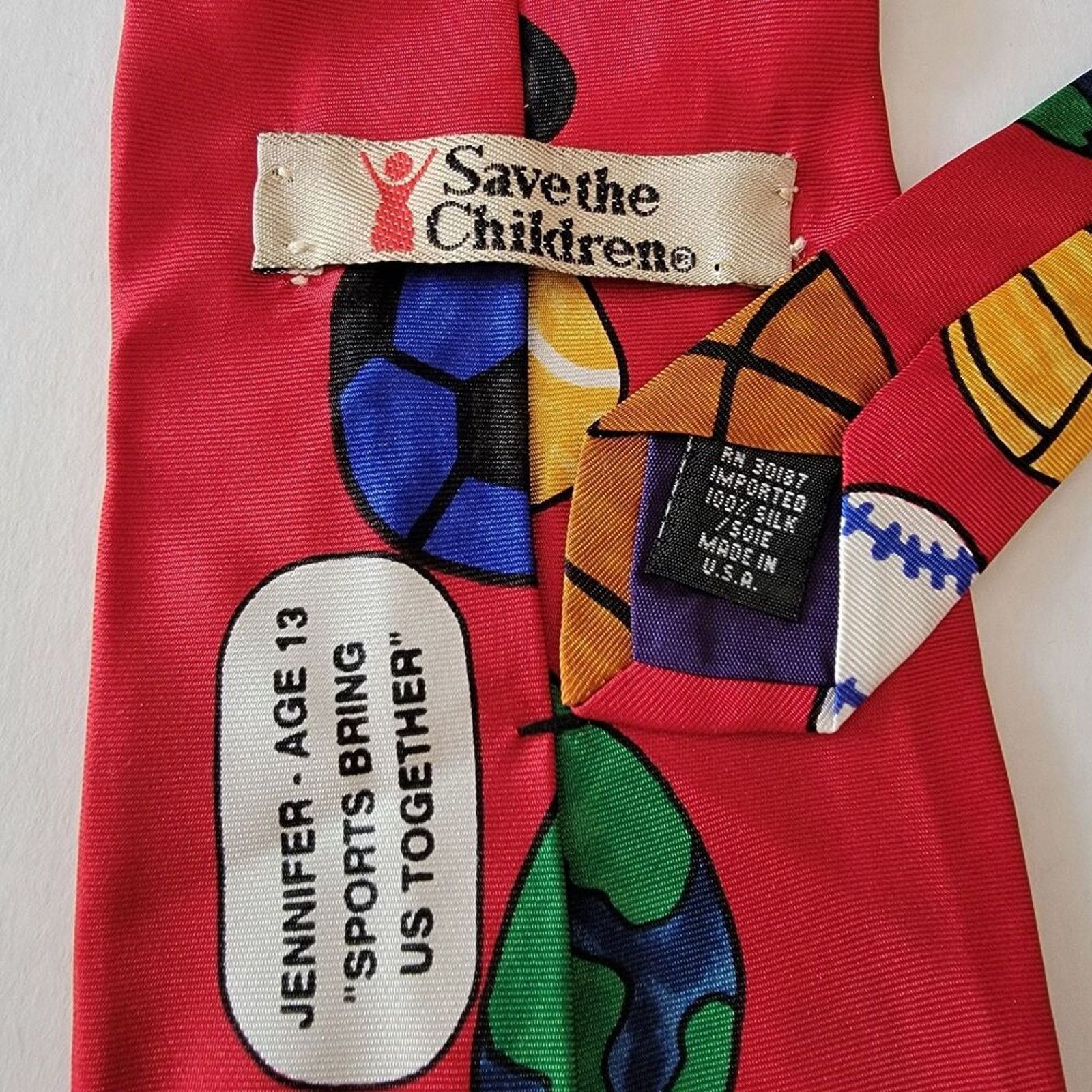 Other Save The Children Tie Jennifer, Sports Bring Us Together Size ONE SIZE - 4 Thumbnail