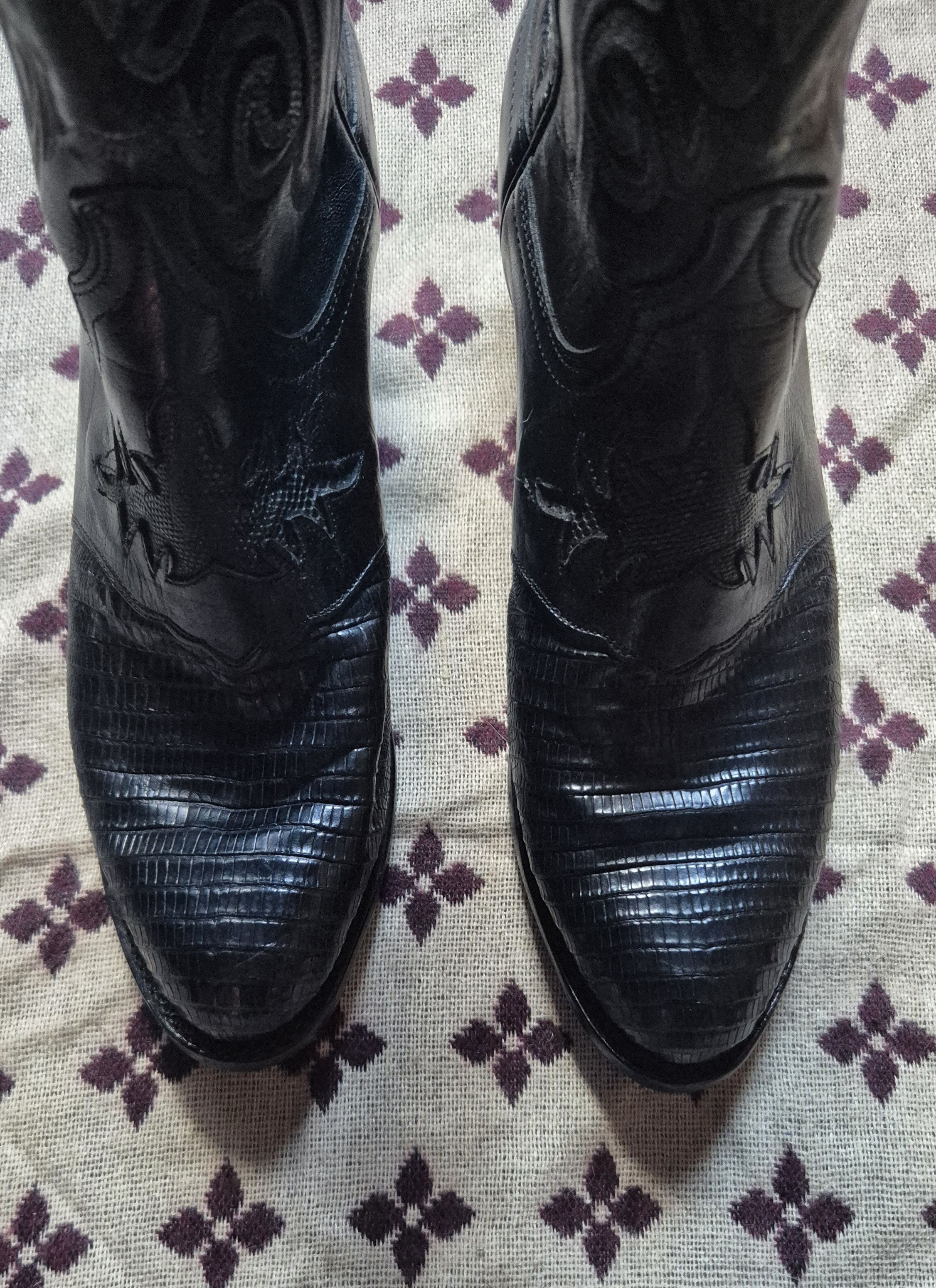 Lucchese Lucchese Teju Lizard Boots (Black) Size US 8 / EU 41 - 2 Thumbnail