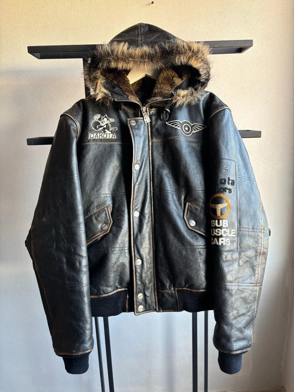 Yohji Yamamoto 00s Vtg Pelle Pelle Style Washed Distressed Leather Jacket Size US L / EU 52-54 / 3 - 9 Thumbnail