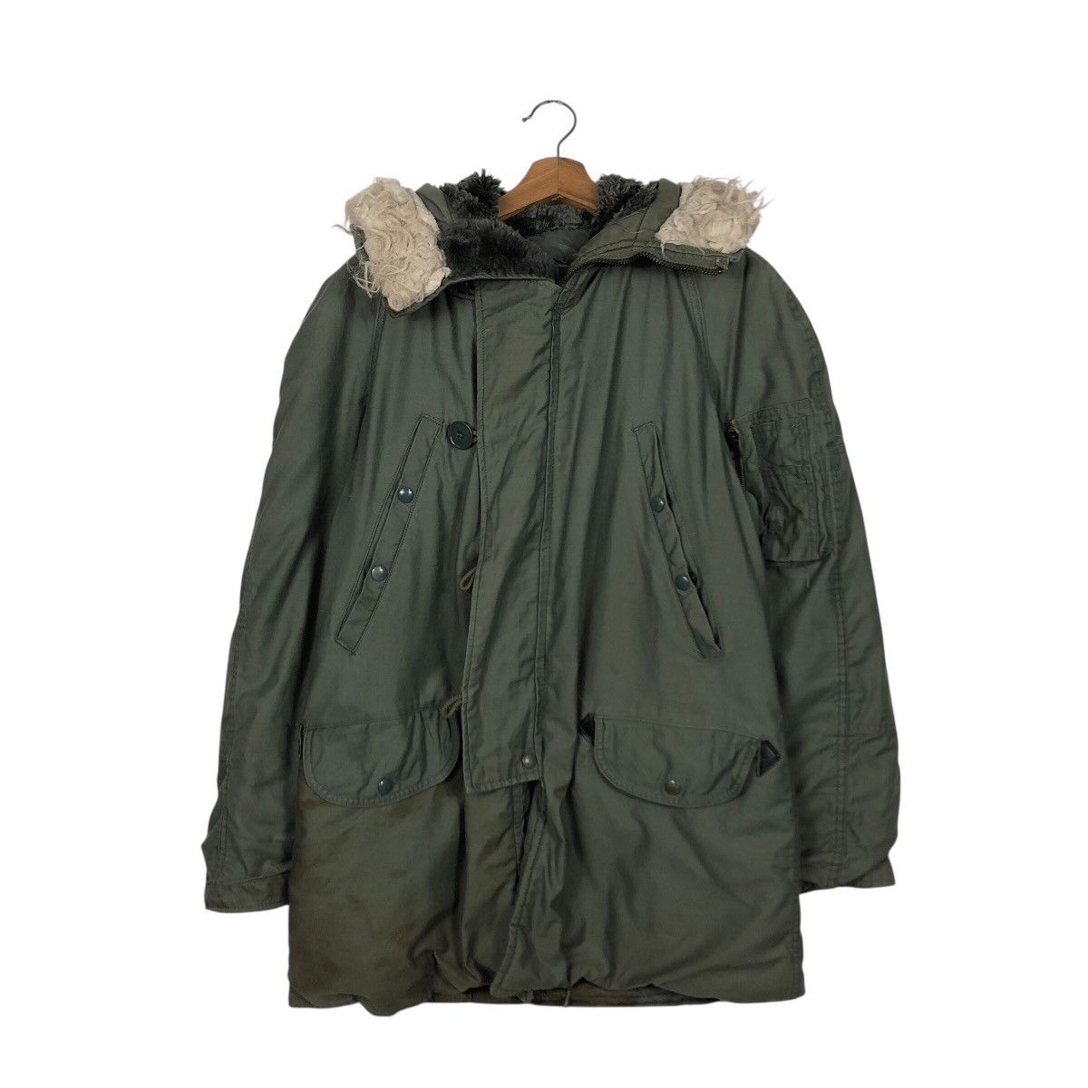 Vintage 📌Vintage Heavy Parka Jacket Military Scovill Zipper Usa Size US M / EU 48-50 / 2 - 2 Thumbnail
