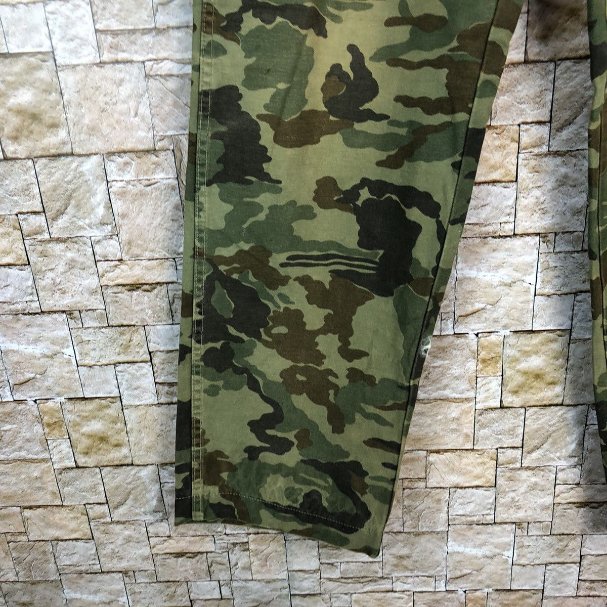 Japanese Brand Even River Green Camo Cargo Multipocket Pants #A625 Size US 31 - 12 Thumbnail