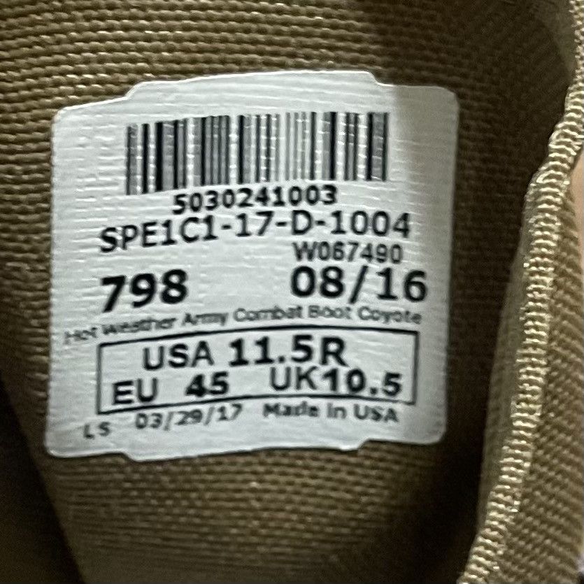 Vibram Tan beige military US Army combat boots vibram Size US 11.5 / EU 44-45 - 8 Thumbnail