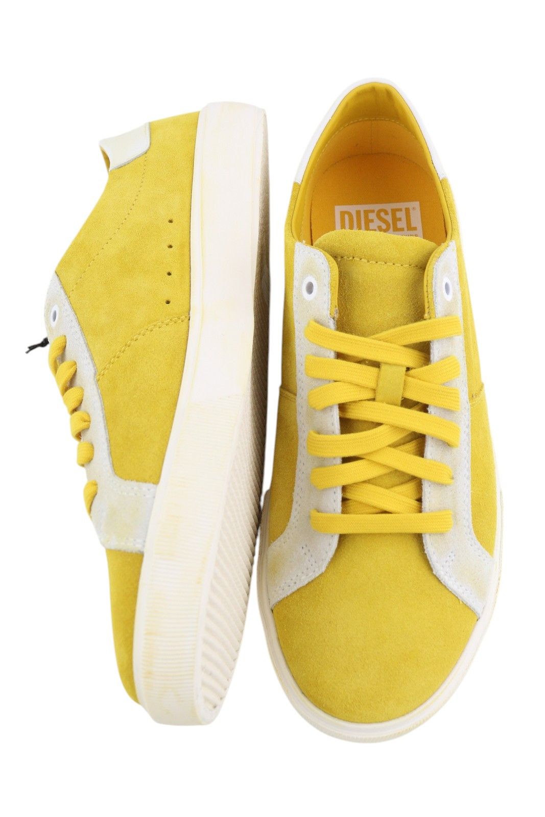Diesel S-Mydori Lc Mens Sneakers EU44 Yellow Suede Leather 40953 Size US 11 / EU 44 - 7 Thumbnail