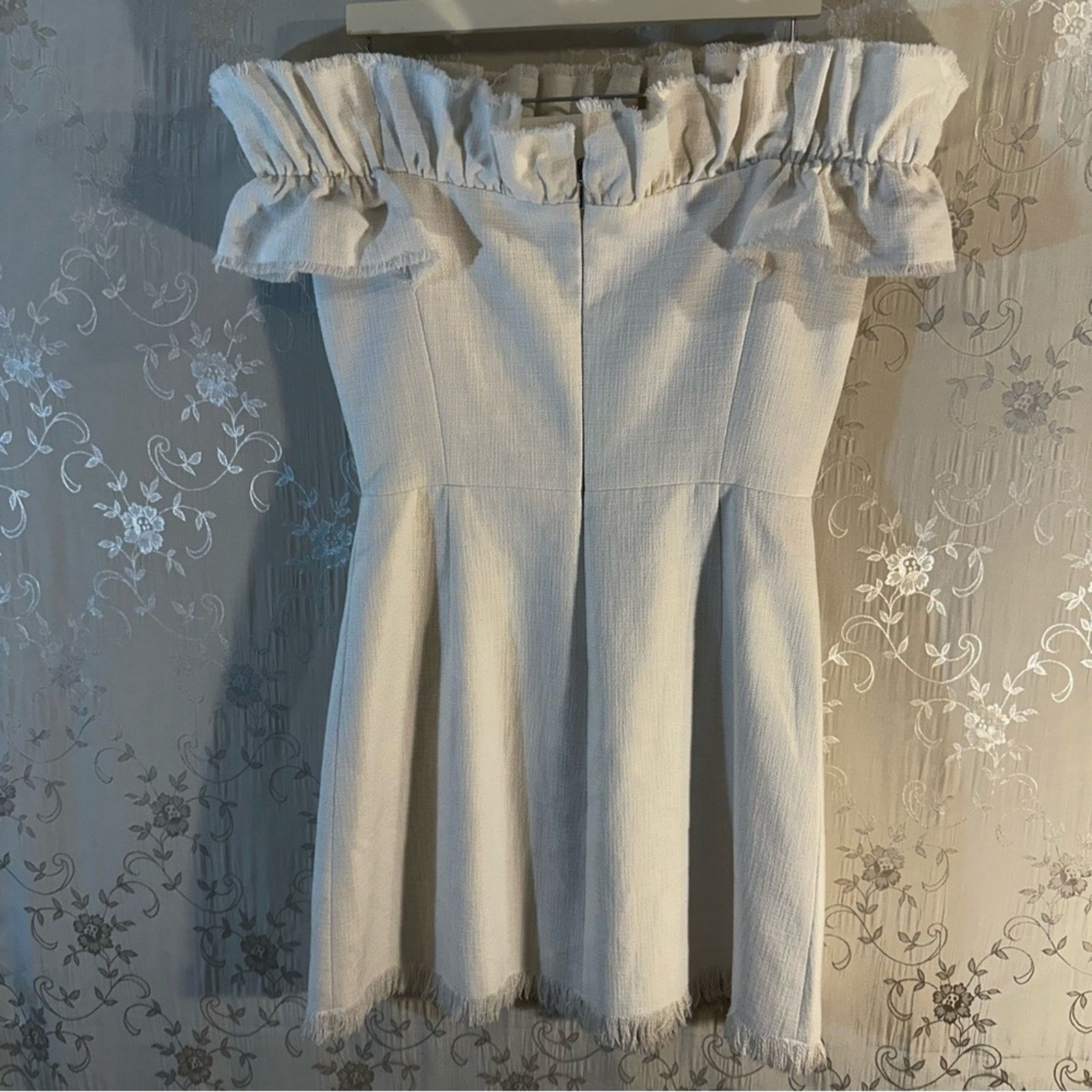 Rebecca Taylor Rebecca Taylor Off-the-Shoulder White Ruffle Dress – Size 4 Size S / US 4 / IT 40 - 10 Thumbnail