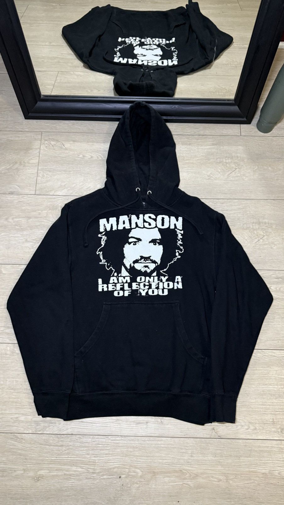 Other Vintage / Y2K Charles Manson Portrait Hoodie Size US S / EU 44-46 / 1 - 1 Thumbnail