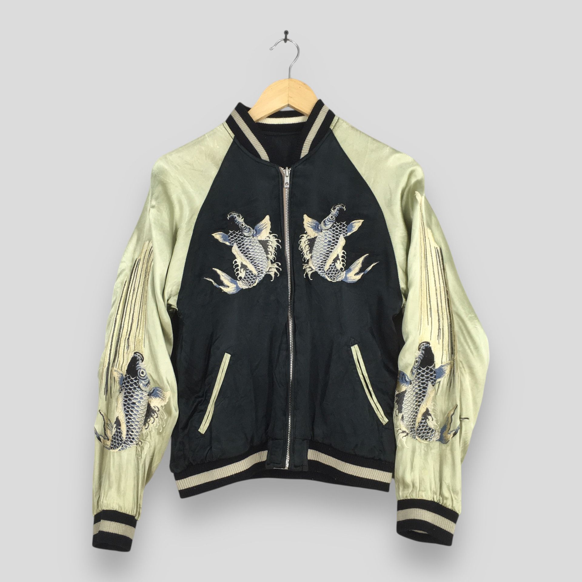 Japanese Brand Vintage Sukajan Japan Fish Koi Jacket Small Size US S / EU 44-46 / 1 - 7 Thumbnail