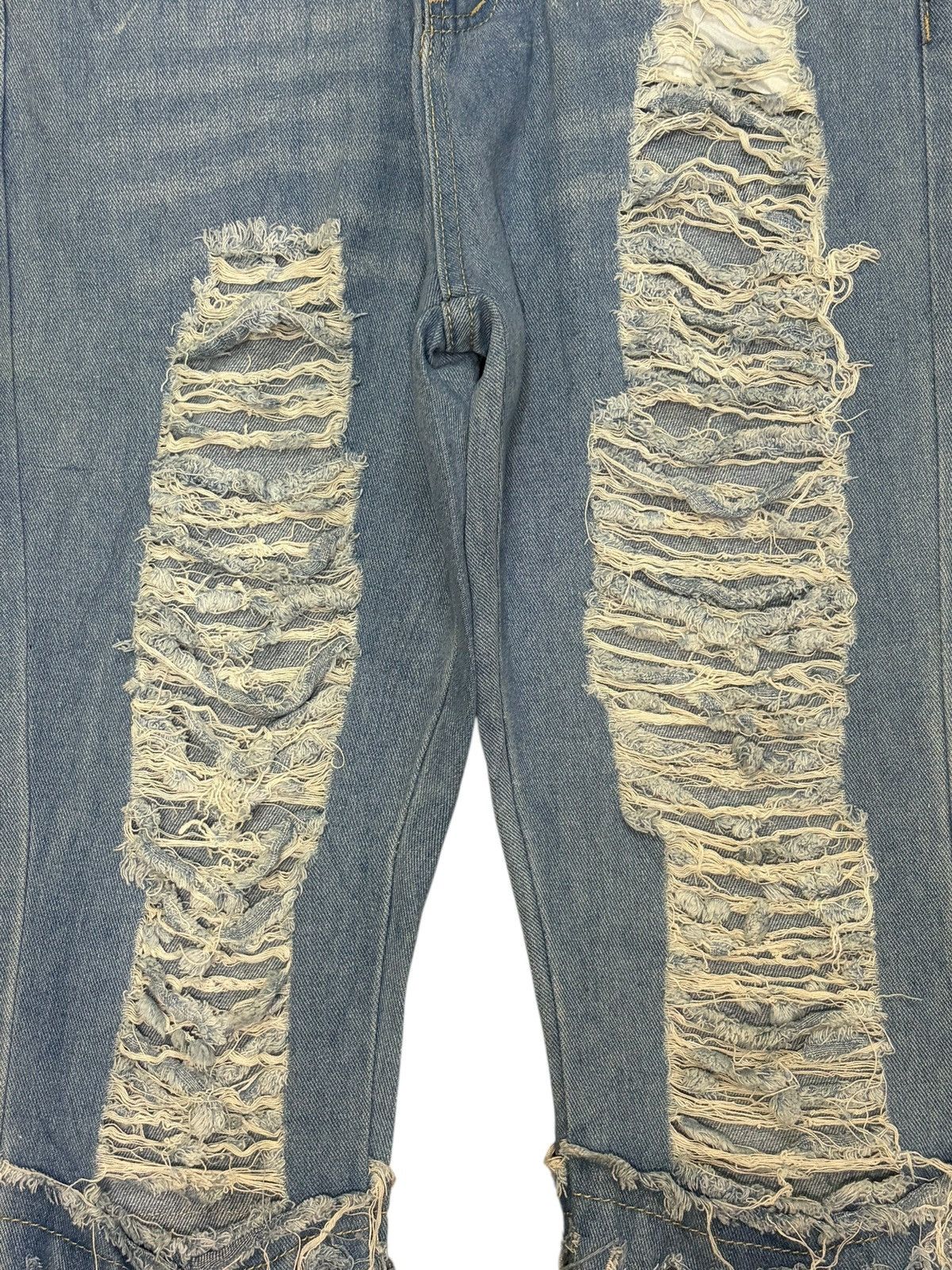 Hysteric Glamour Vintage Japanese Brand Heavy Distress Flare Jeans Size 28" / US 6 / IT 42 - 3 Thumbnail