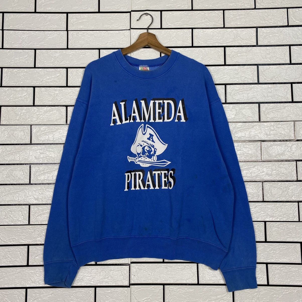 Vintage 📌Vintage Sweatshirt Crewneck Usa Alameda Pirates Big Logo Size US XL / EU 56 / 4 - 2 Thumbnail