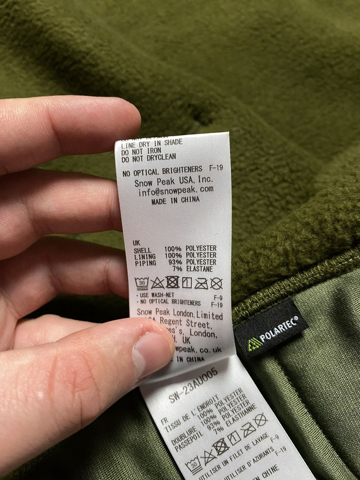 Japanese Brand × Snow Peak Snow Peak Thermal Boa Fleece Jacket Polartec Green Mens S Size US S / EU 44-46 / 1 - 16 Thumbnail